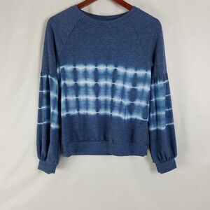 Knox Rose Sweatshirt Womens XS Blue‎ Top Tie Dye Long Sleeve Round Neck